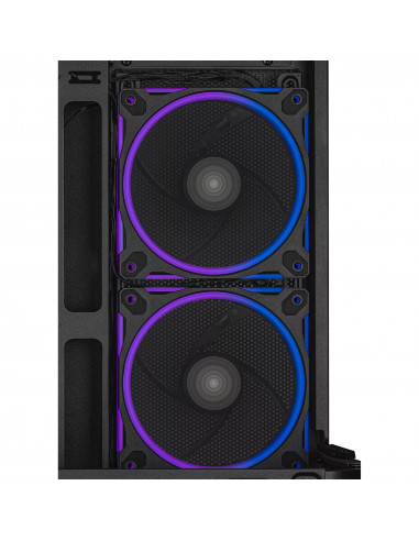 Корпус ASUS Prime AP202 ARGB Tempered Glass/ noPSU / 3x MR120 ARGB fans/ mATX / Black