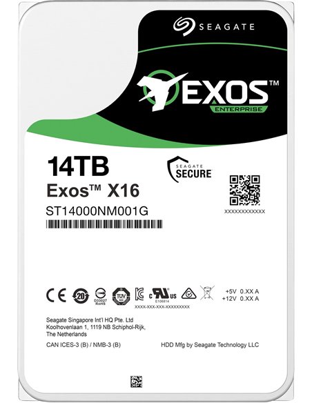 3.5” HDD Seagate Exos X16/ 14.0TB/ 7200rpm/ 256MB/ SATAIII
