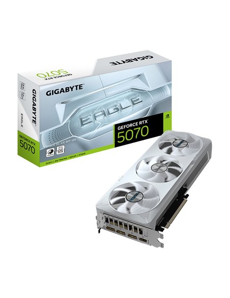Видеокарта GIGABYTE GeForce RTX 5070 EAGLE OC ICE 12G / 12GB / GDDR7 / 192bit