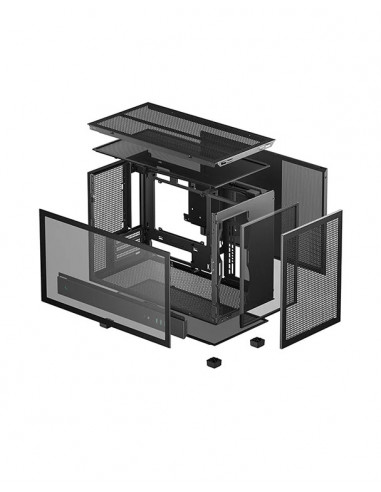 Carcasa DEEPCOOL CH260 / w/oPSU / Side-Window / 1x120mm, 2x140mm ARGB fans / mATX