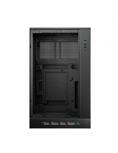 Корпус DEEPCOOL CH270 DIGITAL / w/oPSU / Side-Window / 1x120mm / mATX