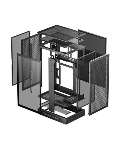 Корпус DEEPCOOL CH270 DIGITAL / w/oPSU / Side-Window / 1x120mm / mATX