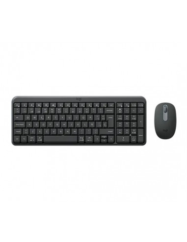 Tastatura Wireless Logitech Combo MK250, Graphite