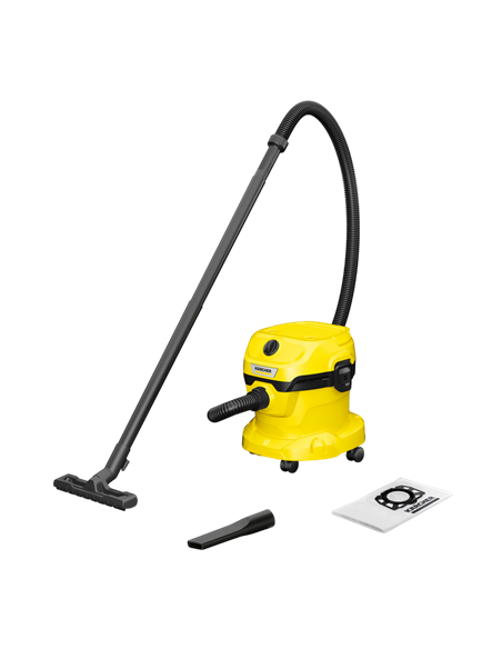 Пылесос Karcher WD 2 Plus V-12/4/18 + Насадка для пола DN 35, Жёлтый