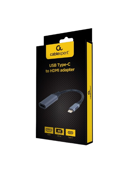 Cablu Video Cablexpert A-USB3C-HDMI-01, USB Type-C (M) - HDMI, 0,15m, Gri
