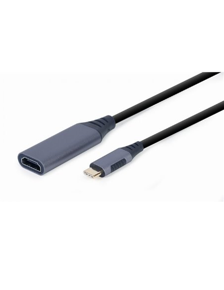 Cablu Video Cablexpert A-USB3C-HDMI-01, USB Type-C (M) - HDMI, 0,15m, Gri