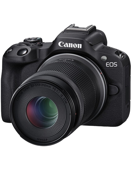 Aparat Foto Mirrorless Canon n EOS R50 Black & RF-S 18-45mm f/4.5-6.3 IS STM & RF-S 55-210mm f/5-7.1 IS STM KIT
