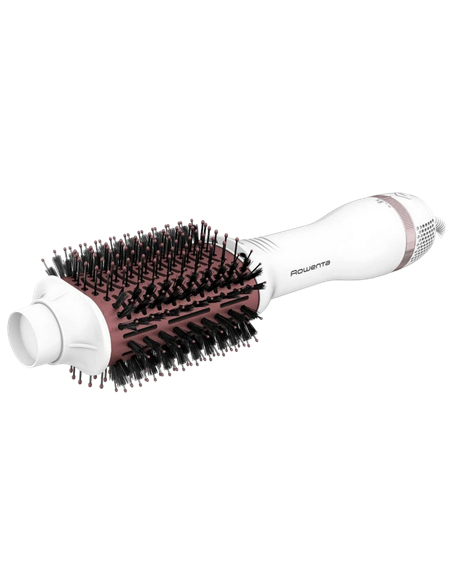 Uscător de păr-perie Rowenta Volumizer Oval Brush CF6135F0, 800 W, Alb | Roz