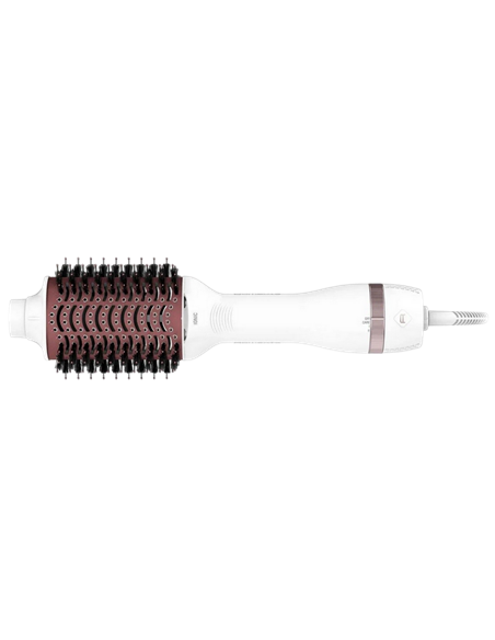 Uscător de păr-perie Rowenta Volumizer Oval Brush CF6135F0, 800 W, Alb | Roz
