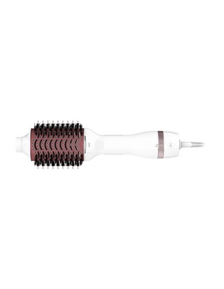 Uscător de păr-perie Rowenta Volumizer Oval Brush CF6135F0, 800 W, Alb | Roz