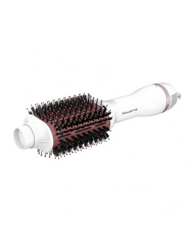 Uscător de păr-perie Rowenta Volumizer Oval Brush CF6135F0, 800 W, Alb | Roz