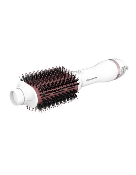Uscător de păr-perie Rowenta Volumizer Oval Brush CF6135F0, 800 W, Alb | Roz