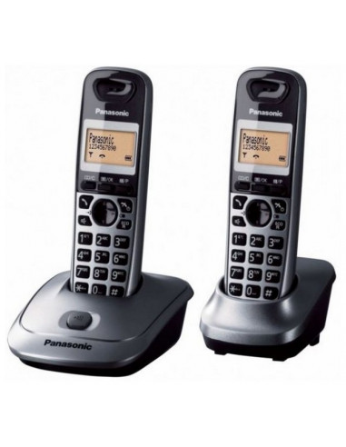 Telefon DECT Panasonic KX-TG2512, Gri Metalic