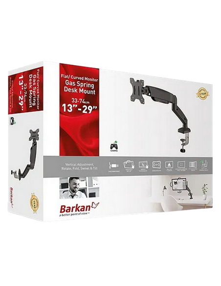 Настольный кронштейн для монитора BARKAN M121P, Чёрный