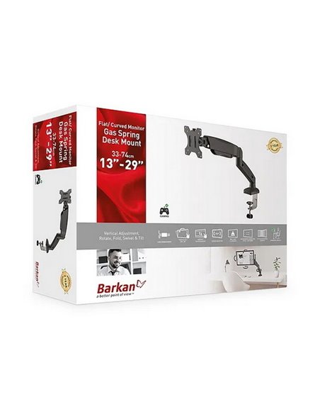 Настольный кронштейн для монитора BARKAN M121P, Чёрный