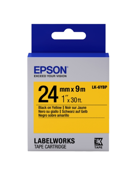 Картридж с лентой Epson LK-6YBP, 24 мм x 9 м