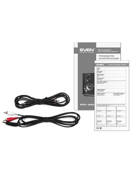 Компьютерные колонки 2.0 SVEN SPS-625, Чёрный