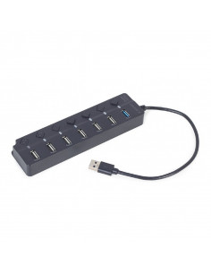 Adaptor Hub Gembird UHB-U3P1U2P6P-01, Negru 2