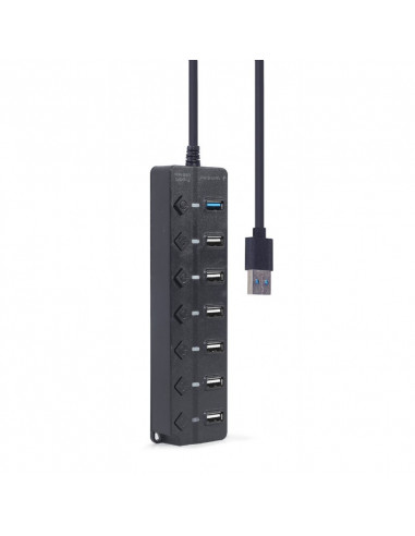 USB-концентратор Gembird UHB-U3P1U2P6P-01, Чёрный