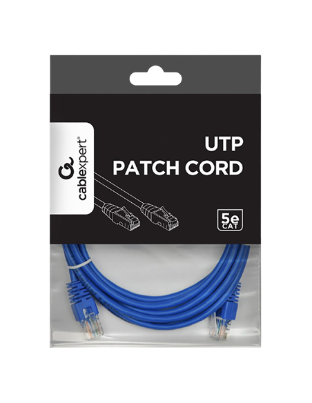 Патч-корд Cablexpert PP12-2M/B, CAT5e UTP, 2м, Синий