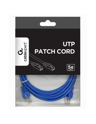 Патч-корд Cablexpert PP12-2M/B, CAT5e UTP, 2м, Синий