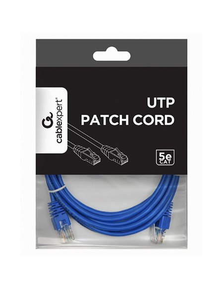 Патч-корд Cablexpert PP12-2M/B, CAT5e UTP, 2м, Синий