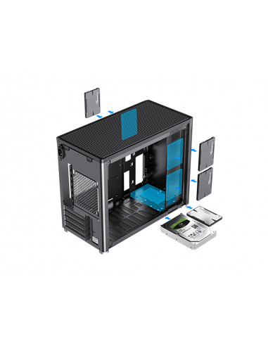Компьютерный корпус Gamemax SPARK, Mini-Tower, Без блока питания, Чёрный