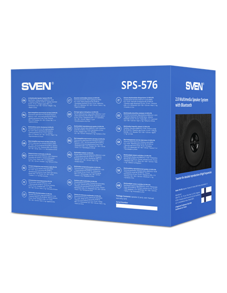 Difuzoare pentru casă fără fir 2.0 CH SVEN SPS-576, Negru