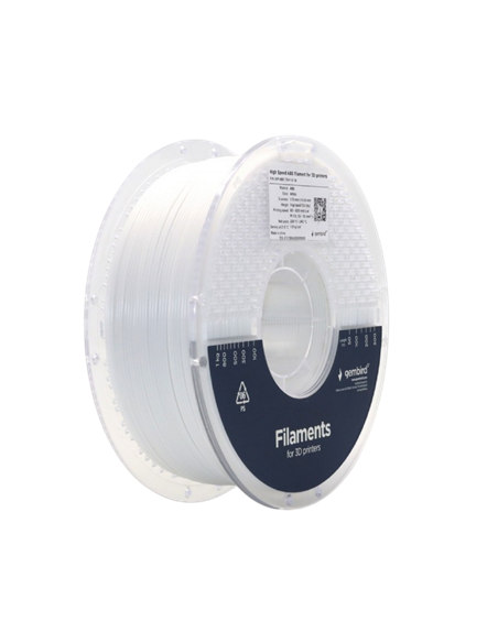Filament pentru imprimantă 3D Gembird 3DP-ABS1.75HY-01-W, ABS, Alb, 1.75 mm, 1kg