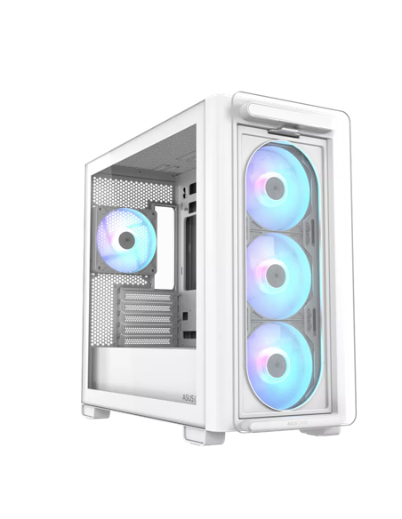 Компьютерный корпус ASUS A23 PLUS TG ARGB, Mini-Tower, Белый