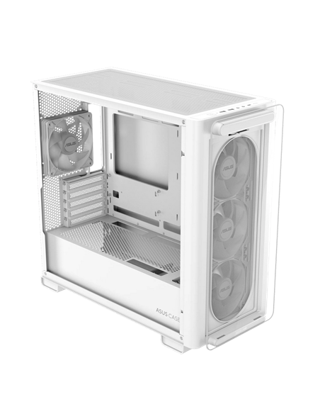 Компьютерный корпус ASUS A23 PLUS TG ARGB, Mini-Tower, Белый