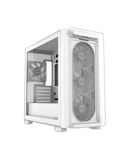 Carcasă PC ASUS A23 PLUS TG ARGB, Mini-Tower, Alb
