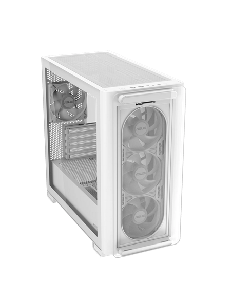 Carcasă PC ASUS A23 PLUS TG ARGB, Mini-Tower, Alb