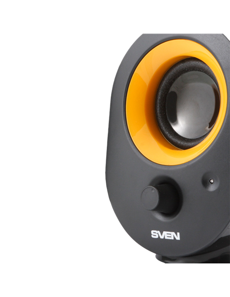 Компьютерные колонки 2.0 SVEN "316", Черный/Оранжевый