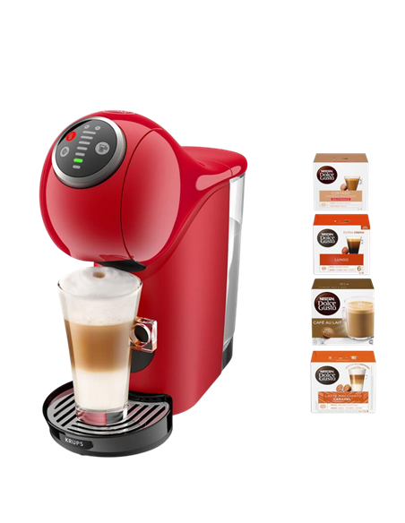 Cafetiera cu capsule Krups Genio S Plus KP340510, 1500W, Roșu
