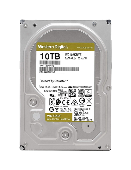 Жесткий диск Western Digital WD Gold, 3.5", 10 ТБ <WD102KRYZ>