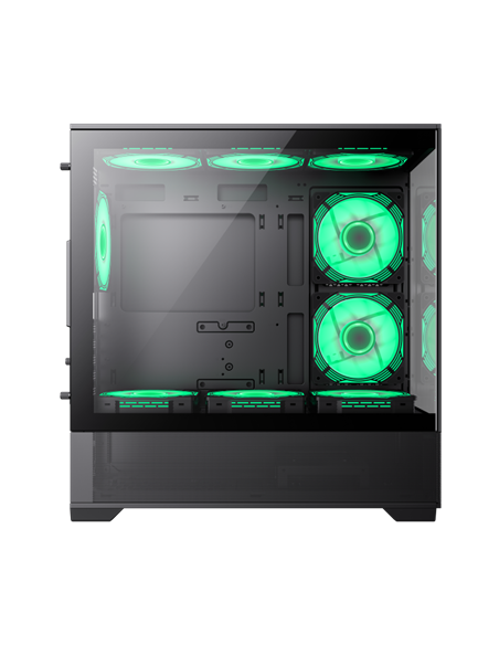 Carcasă PC Gamemax Vista M, Midi-Tower, Fără PSU, Negru