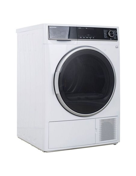 Uscător de rufe Sharp KDHHH8S7GW2EE, 8kg, Alb