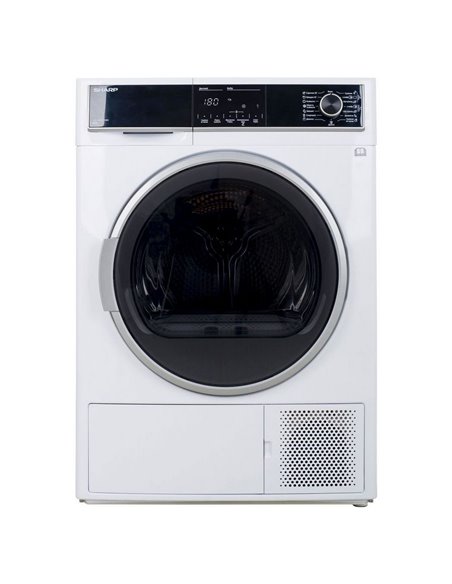Uscător de rufe Sharp KDHHH8S7GW2EE, 8kg, Alb