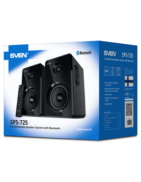 Аудиосистема 2.0 CH SVEN SPS-725, Чёрный