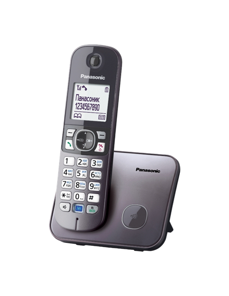 Telefon DECT Panasonic KX-TG6811, Gri metalic