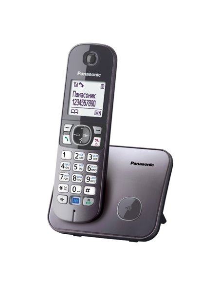 Telefon DECT Panasonic KX-TG6811, Gri metalic Telefon DECT Panasonic KX-TG6811, Gri metalic