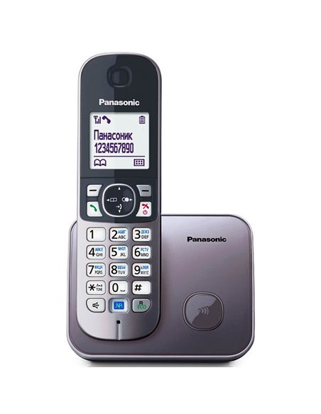 Telefon DECT Panasonic KX-TG6811, Gri metalic Telefon DECT Panasonic KX-TG6811, Gri metalic