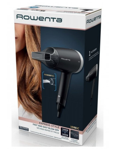Фен Rowenta Express Style CV1810F0, 1600 Вт, черный | Серый