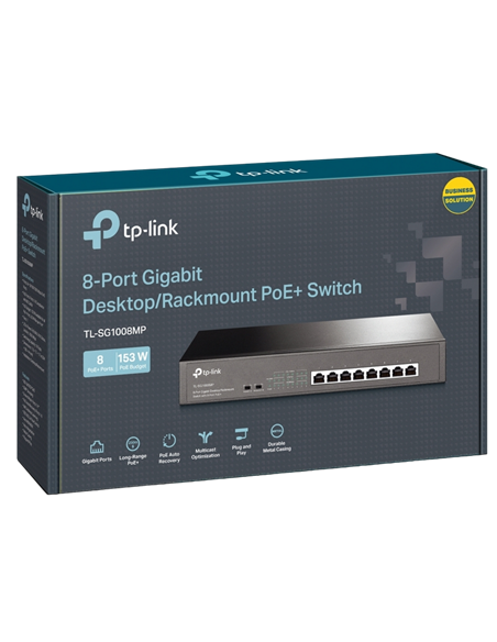 PoE коммутатор TP-LINK TL-SG1008MP, 8x IEEE 802.3af/at