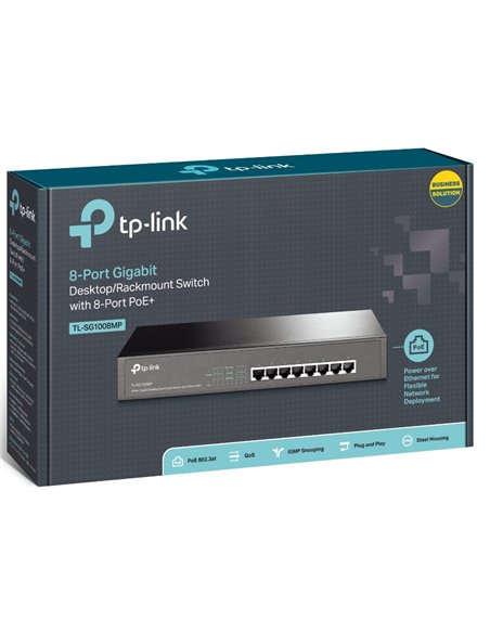 PoE коммутатор TP-LINK TL-SG1008MP, 8x IEEE 802.3af/at