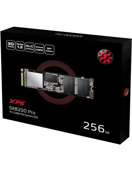 Unitate SSD ADATA XPG SX8200 Pro, 256GB, ASX8200PNP-256GT-C