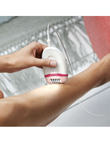 Эпилятор PHILIPS BRE255/00, Белый/Розовый