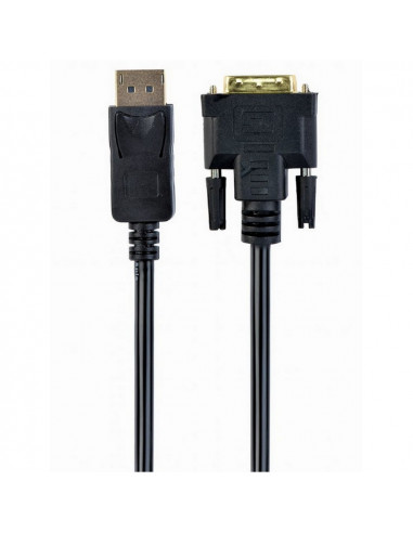 Видео кабель Cablexpert CC-DPM-DVIM-3M, DisplayPort (M) - DVI-D (M), 3м, Чёрный