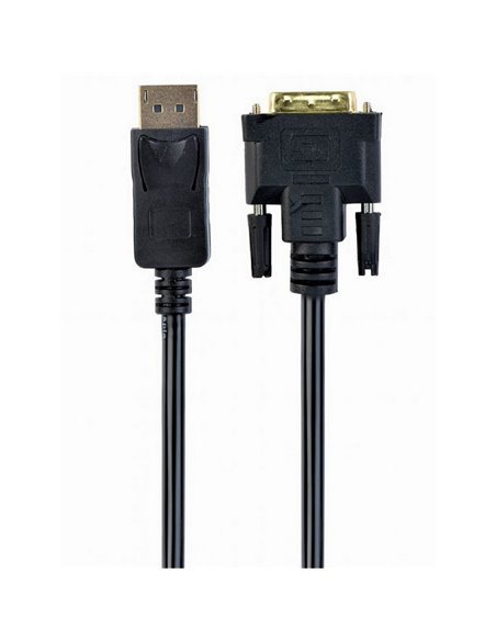 Видео кабель Cablexpert CC-DPM-DVIM-3M, DisplayPort (M) - DVI-D (M), 3м, Чёрный
